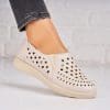 Pantofi dama casual Bej din Piele Ecologica Casho