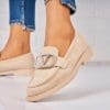 Pantofi dama casual Bej din Piele Ecologica Intoarsa Klárika