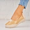 Pantofi dama casual Bej din Piele Ecologica Lacuita Leden