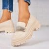 Pantofi dama casual Bej din Piele Ecologica Portia