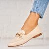 Pantofi dama casual Bej din Piele Ecologica Zenia