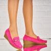 Pantofi dama casual Fucsia din Piele Ecologica Intoarsa Kambria