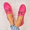 Pantofi dama casual Fucsia din Piele Ecologica Zenia