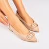 Pantofi dama casual Kaki din Piele Ecologica Intoarsa Ceejay