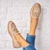 Pantofi dama casual Kaki din Piele Ecologica Intoarsa Klárika