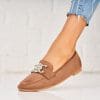 Pantofi dama casual Kaki din Piele Ecologica Intoarsa Veraly