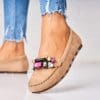 Pantofi dama casual Kaki din Piele Ecologica Intoarsa Waniye