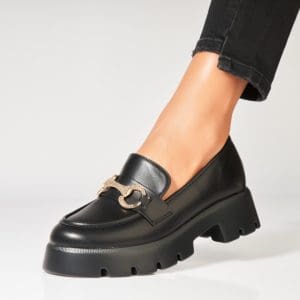 Pantofi dama casual Negri din Piele Ecologica Ikram2