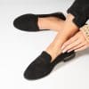 Pantofi dama casual Negri din Piele Ecologica Intoarsa Deklynn