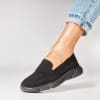 Pantofi dama casual Negri din Piele Ecologica Intoarsa Hudsyn