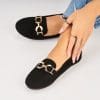 Pantofi dama casual Negri din Piele Ecologica Intoarsa Taizlynn