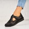 Pantofi dama casual Negri din Piele Ecologica Nalyn