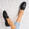 Pantofi dama casual Negri din Piele Ecologica Yhassi