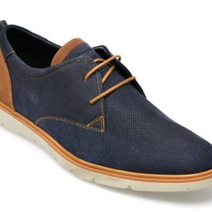 Pantofi OTTER bleumarin, 5909, din nabuc