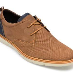 Pantofi OTTER maro, 5909, din nabuc