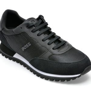 Pantofi sport BOSS negri, 152, din piele material textil