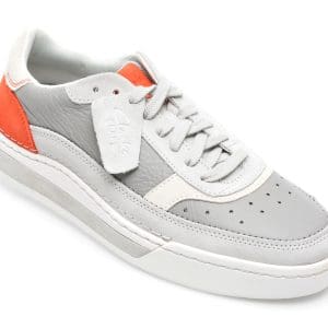 Pantofi sport CLARKS gri, CRAFTCOURTLACE 0912, din piele intoarsa