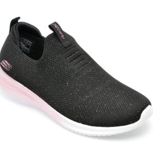 Pantofi sprt SKECHERS negri, ULTRA FLEX, din material textil