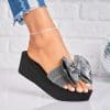 Papuci/Slapi Bronz din Textil Krisha