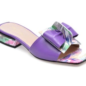 Papuci FLAVIA PASSINI mov, 927, din piele naturala