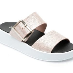 Papuci PUFFY FOOTS nude, 1, din piele naturala