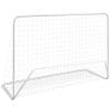 Poartă de fotbal cu plasă alb 182x61x122 cm oțel