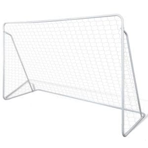 Poartă de fotbal din oțel calitate superioară set 240 x 90 x 150 cm