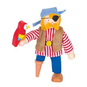 Păpușă flexibilă – Pirat cu papagal