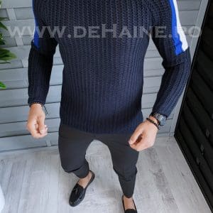 Pulover barbati gros slim fit bleumarin ZR T3570 P18-2.2