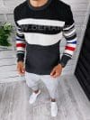 Pulover barbati gros slim fit gri inchis T3576 I18-6