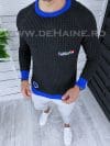Pulover barbati gros slim fit negru T3583 91-2