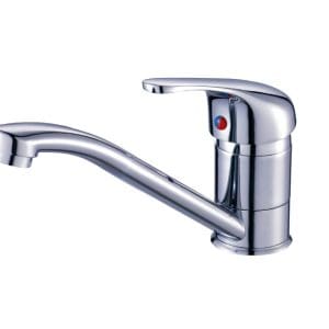 Baterie Bucatarie Q-06 Sanq, pipa medie, Argintiu, cartus cu discuri ceramice D 40 mm