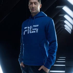 Bluză de molton fără fermoar cu glugă pentru bărbați RL9 x 4F