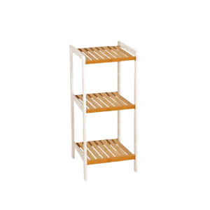 Raft ERAVA TYP 1, 3 polite, bambus natural + alb, 34x33x78 cm