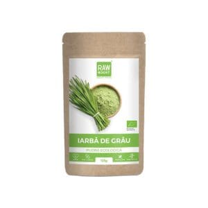Iarbă de Grâu – Pudră ECO – Puternic Alcalinizant, Ajută la Eliminarea Bacteriilor şi a Toxinelor 125g | Rawboost