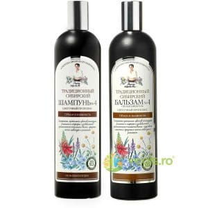 Pachet Sampon si Balsam Siberian Pentru Volum Si Aspect Matasos Cu Propolis Nr.4 550ml