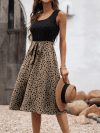 Rochie Alegra midi lejera din material sintetic multicolor DRGR0081 Dargen