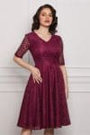 Rochie Bella bordo clos din dantela