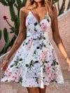 Rochie Briel scurta lejera din material sintetic multicolor DRGR0083 Dargen