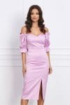 Rochie Ella Collection Sarah roz cu umerii goi