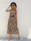 Rochie Frida lunga lejera din material sintetic multicolor DRGR0051 Dargen