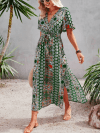 Rochie Goia lunga lejera din vascoza multicolor DRGR0061 Dargen