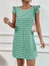 Rochie Leria scurta lejera din material sintetic multicolor DRGR0055 Dargen
