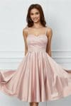 Rochie MBG roz cu aplicatie in talie