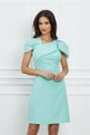 Rochie Moze bleu cu funda pe umar