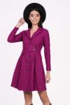 Rochie Moze fucsia din tweed tip sacou