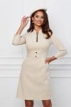 Rochie Moze ivory cu fermoar la bust