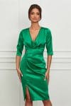 Rochie Moze verde cu accesoriu in talie