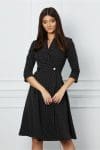 Rochie Roxie petrecuta neagra cu picatele albe
