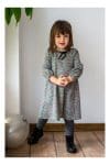 Rochita pentru fetite Dy Fashion din tricot alba cu picatele colorate